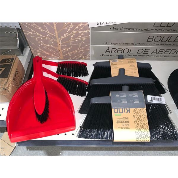 Lot of Misc Broom Heads  & Dustpan