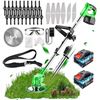 Image 1 : Krneaoch Weed Wacker 21v 15cm Cutting Diameter Weed Eater Battery Powered with 27 Indivual Blade Str