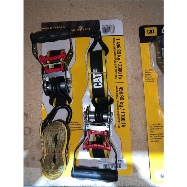 CAT Ratchet Tie Down Set 4.87m Long x 3.81cm Pack of 2