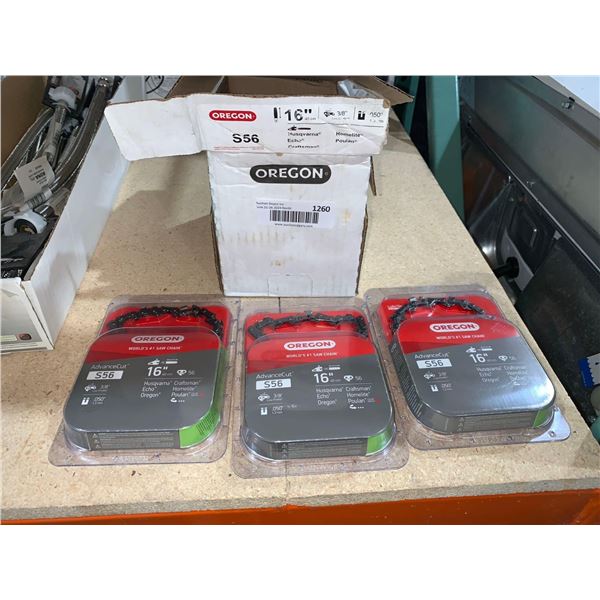 Oregon S56 Lot of 3 AdvanceCut Chainsaw Chain for 16-Inch Bar -56 Drive Links – low-kickbac