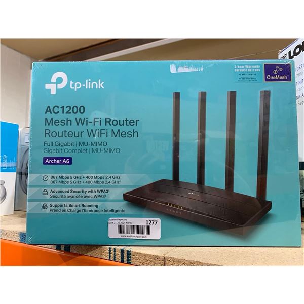 TP-Link AC1200 Mesh Wi-Fi Router Full Gigabit Archer A6