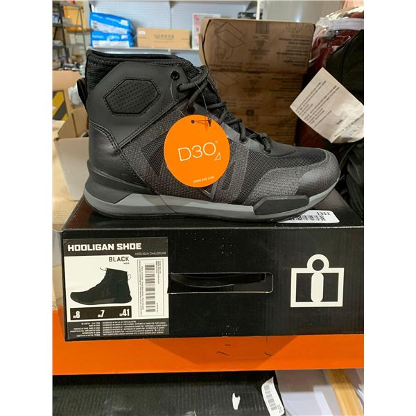 ICon Hooligan Riding Shoe Black Mens Size 8