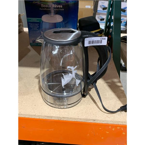 Salton 1.7L Cordless Glass Kettle 1.7L Cordless