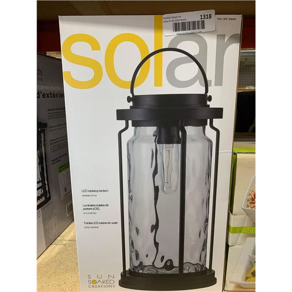 Solar LED Tabletop Lantern Vintage Style