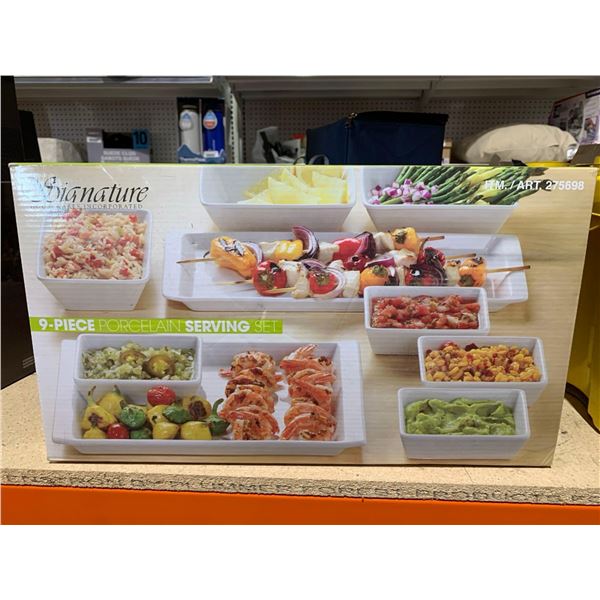 Signature Housewares 9 Piece Porcelain Serving Set