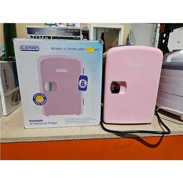 Iceman Portable 4L Fridge in Pink