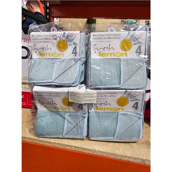 Lot of 12 - 4 packs Fresh Lemon 12x12" Dishcloths