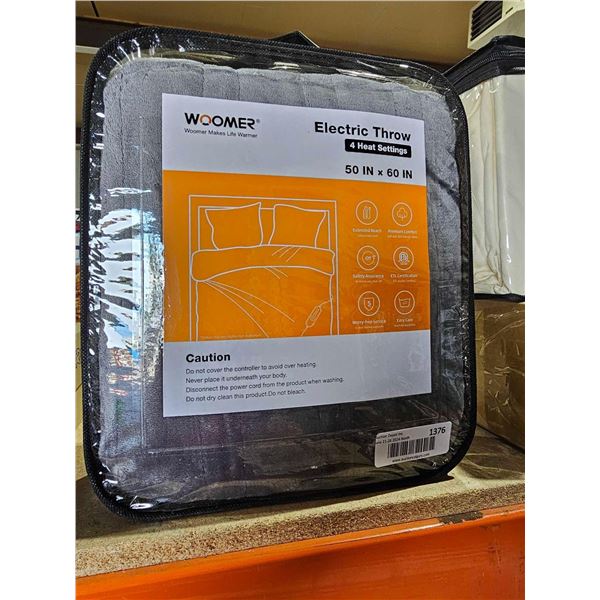Woomer Electric Throw  50"X 60"