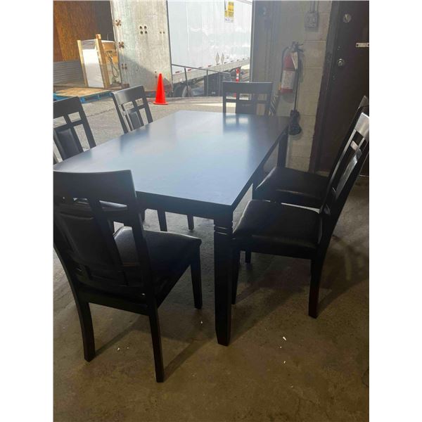 Wooden Dining Table with 6 Chairs