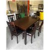 Image 8 : Wooden Dining Table with 6 Chairs