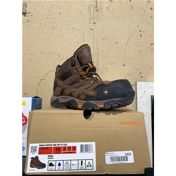 Merrell MOAB Vertex Mid Waterproof Composite Toe CSA Work Boots - Size 10US Mens