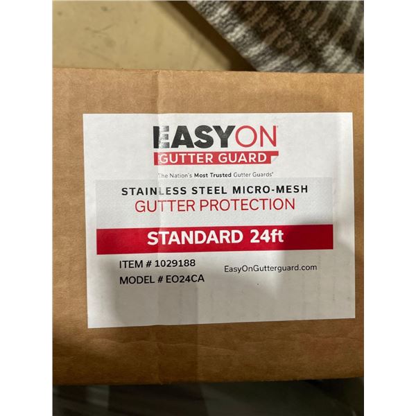 EasyON Stainless Steel Micro-Mesh Gutter Protection, 24ft of coverage