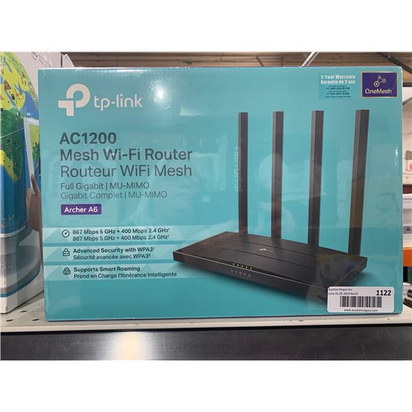 TP-Link AC1200 Mesh Wi-Fi Router Archer A6