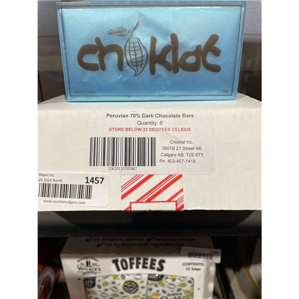 choklat 70% Dark Chocolate Bars - 6 x 92g