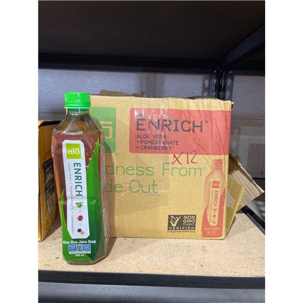 alo Enrich Aloe Vera, Pomegranate and Cranberry Water - 12 x 500mL