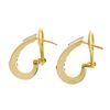 Image 4 : 14K TT Gold 0.40 ctw Round Brilliant Channel Diamond Huggie Cuff Omega Earrings