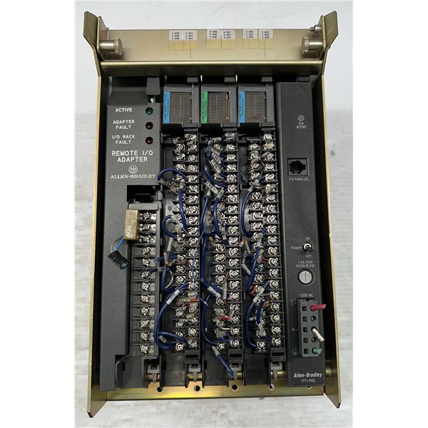 Allen Bradley #1771-A1B B 4 Slot I/O Chassis Full as Pictured