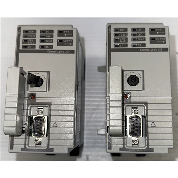 (2) Allen Bradley #1768-L45/B Logix 5345 Processor Units
