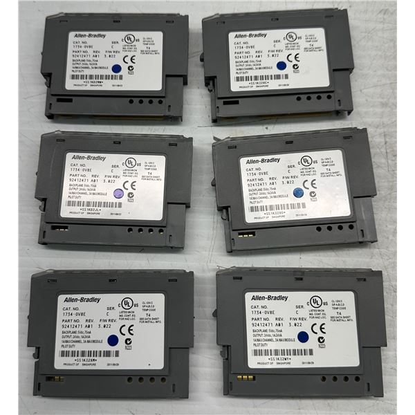 Lot of (6) Allen Bradley #1734-0V8E Output Modules