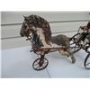 Image 3 : Wooden Horse, Jockey, and Cart - 20L x 15Tall - Very Old