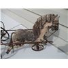 Image 6 : Wooden Horse, Jockey, and Cart - 20L x 15Tall - Very Old