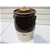 Image 2 : #4 Crockware Butter Churn w/ Lid and Plunger- 16" Tall