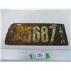 Image 1 : Saskatchewan Licence Plate - 1918