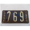 Image 2 : Saskatchewan Low Number Licence Plate - 1924