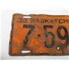 Image 2 : Saskatchewan Licence Plate - 1939