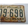 Image 3 : Saskatchewan Licence Plate - 1953