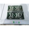 Image 1 : Pair of Saskatchewan Licence Plates - 1956