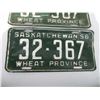 Image 2 : Pair of Saskatchewan Licence Plates - 1956