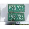 Image 1 : Pair of Saskatchewan Licence Plates - 1965
