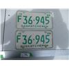 Image 1 : Pair of Saskatchewan Licence Plates - 1968