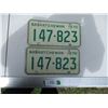 Image 1 : Pair of Saskatchewan Licence Plates - 1970