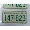Image 3 : Pair of Saskatchewan Licence Plates - 1970
