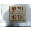 Image 1 : Pair of Saskatchewan Licence Plates - 1971