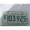 Image 2 : Pair of Saskatchewan Licence Plates - 1972