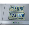 Image 1 : Pair of Saskatchewan Licence Plates - 1976