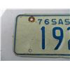 Image 2 : Saskatchewan Licence Plate - 1976 - Low Number
