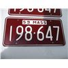 Image 3 : Pair of 1959 Mass Licence Plates