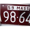 Image 4 : Pair of 1959 Mass Licence Plates