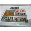 Image 1 : (7) Alberta Licence Plates of Various Years 1927-1950