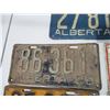 Image 4 : (7) Alberta Licence Plates of Various Years 1927-1950