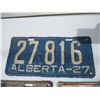 Image 5 : (7) Alberta Licence Plates of Various Years 1927-1950