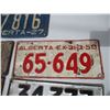 Image 6 : (7) Alberta Licence Plates of Various Years 1927-1950