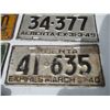 Image 8 : (7) Alberta Licence Plates of Various Years 1927-1950