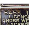 Image 4 : (2) Saskatchewan 1931 Gross Weight License Plates 10,000 and 16000 LBS
