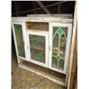 Image 1 : Cabinet w/ Glass Inserts - Some Cracking - 40 x 15 x 40Tall