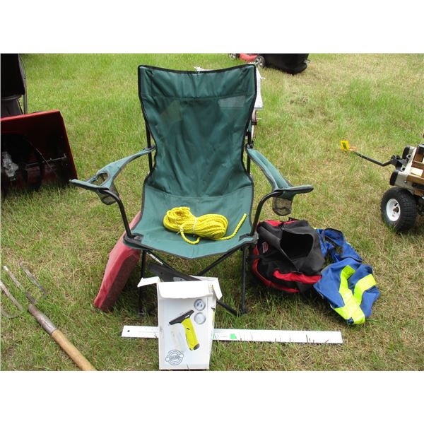 Lawn Chair, Vest, Window Vac, Jobmate Bag and Misc.